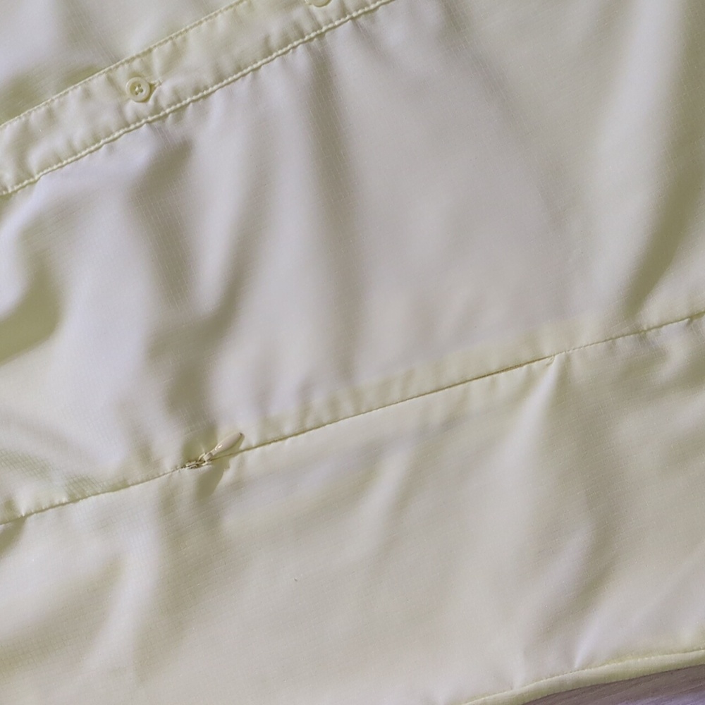 Eddie Bauer Sleeveless Shirt XL Lemon Wash Fishing Hiking Lightweight - Picture 8 of 15
